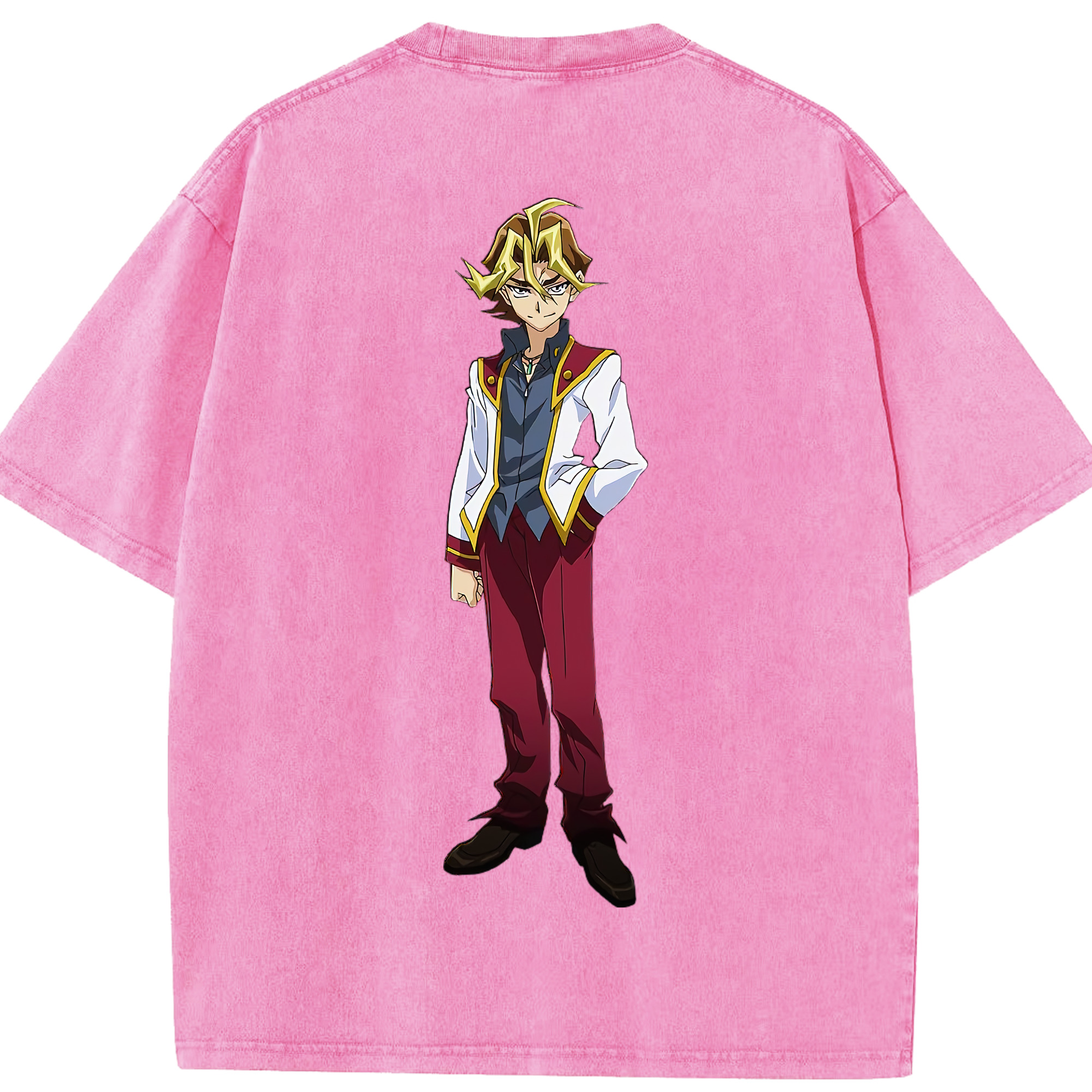 （画像用） 遊☆戯☆王 Yu-Gi-Oh! 綿100% ヴィンテージ風 半袖Tシャツ（背面プリント）